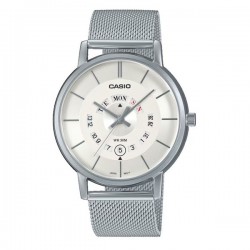 Casio Men's Multifunction Watch 40mm with Silver Stainless Steel Mesh Bracelet