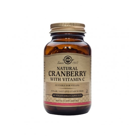 Solgar Natural Cranberry with Vitamin C 60 Vegetable Capsules