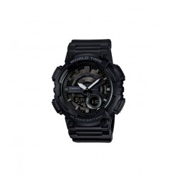 Casio AEQ-110W-1AVEF Men's Analog-Digital World Time Watch 47mm Black Resin Strap