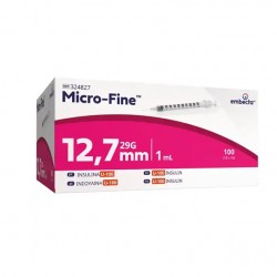 Embecta Micro-Fine U-100 Insulin Syringes 1ml 29G 12.7mm 100pcs