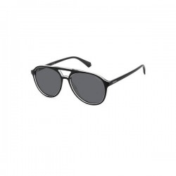 Polaroid PLD4162/S 7C5/M9 Men's Aviator Sunglasses Black Frame Grey Lens 56-18-145
