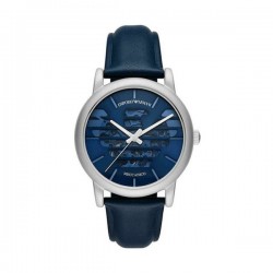 Emporio Armani AR60030 Meccanico Men's Watch 43mm with Blue Dial & Blue Leather Strap Emporio Armani AR60030 Meccanico Men's Watch 43mm with Blue Dial & Blue Leather Strap
