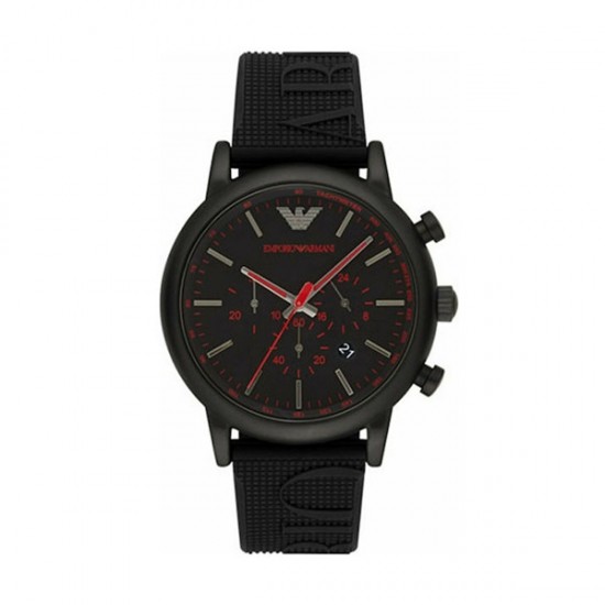 Emporio Armani AR11024 Men's Chronograph Watch 46mm with Black Dial & Rubber Strap Emporio Armani AR11024 Men's Chronograph Watch 46mm with Black Dial & Rubber Strap
