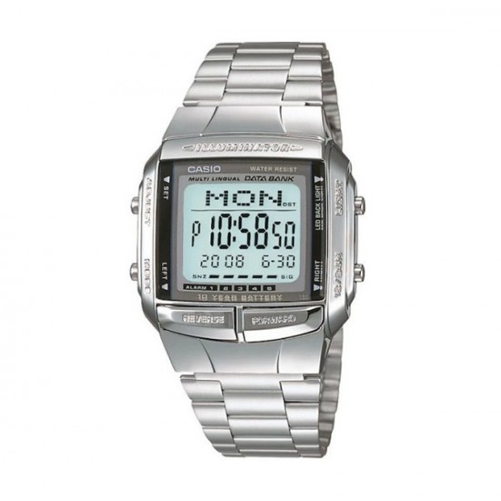 Casio DB-360-1AEF Data Bank Men's Digital Watch Silver Stainless Steel Bracelet