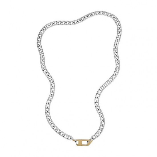 Diesel DX1343040 Men's Two-Tone Stainless Steel Chain Necklace 60cm