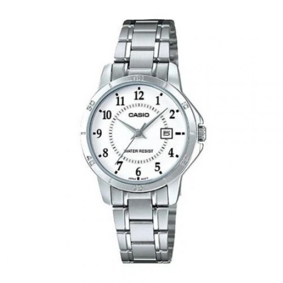 Casio LTP-V004D-7B Women's Quartz Watch White Dial Silver Bracelet 30.2mm Casio LTP-V004D-7B Women's Quartz Watch White Dial Silver Bracelet 30.2mm