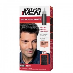 Just For Men Shampoo-In Color H-55 Real Black Permanent Men's Hair Dye