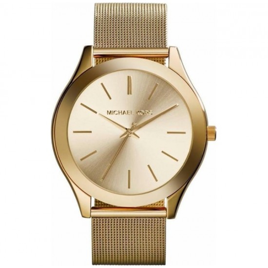 Michael Kors Slim Runway MK3282 Γυναικείο Ρολόι Quartz Χρυσό Mesh Μπρασελέ 42mm Michael Kors Slim Runway MK3282 Γυναικείο Ρολόι Quartz Χρυσό Mesh Μπρασελέ 42mm