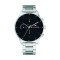Tommy Hilfiger Chase 1791485 Men's Multifunction Quartz Watch Black Dial Silver Bracelet 44mm