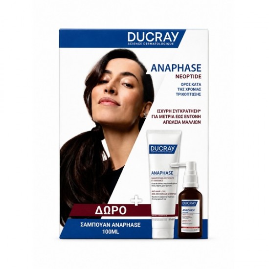 Ducray Anaphase Neoptide Hair Care Set Against Hair Loss with Shampoo & Serum 3 Pieces