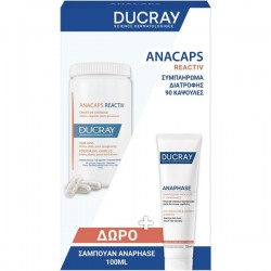 Ducray Anacaps Reactiv 90 Capsules + Anaphase Shampoo 100ml Gift Set