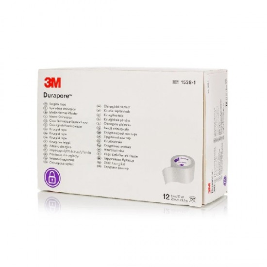 3M Durapore Surgical Tape 2.5cm x 9.1m Latex-Free Hypoallergenic 12 Rolls 3M Durapore Surgical Tape 2.5cm x 9.1m Latex-Free Hypoallergenic 12 Rolls