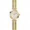 Guess Array GW0471L2 Women's Gold Watch Mother of Pearl Dial Crystals 28mm