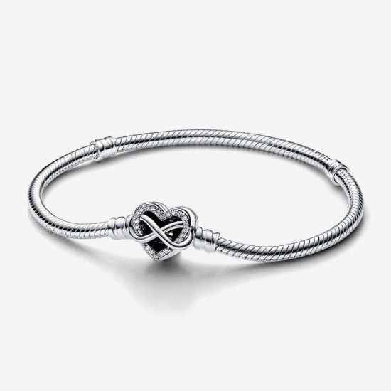 Pandora Moments 592645C01-17 Sparkling Infinity Heart Silver Bracelet 17cm Pandora Moments 592645C01-17 Sparkling Infinity Heart Silver Bracelet 17cm