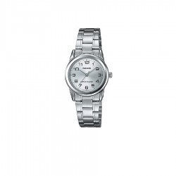 Casio LTP-V001D-7BUDF Women's Quartz Watch Silver Stainless Steel Bracelet
