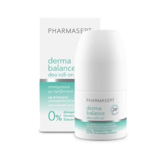 Pharmasept Balance Mild Deo Roll-On 24h for Sensitive & Intolerant Skin with Biolin Prebiotics, Bisabolol & Aloe Vera 50ml