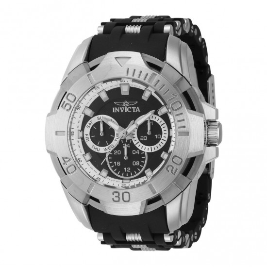 Invicta Sea Spider 44120 Ανδρικό Multifunction Ρολόι Μαύρο Λουράκι 46mm