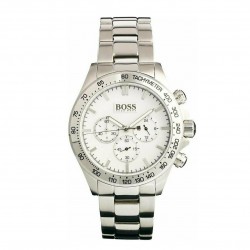 HUGO BOSS Ikon 1512962 Men's Chronograph Quartz Watch Silver Stainless Steel Bracelet 44mm