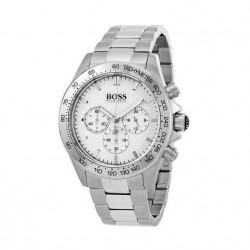 HUGO BOSS Ikon 1512962 Men's Chronograph Quartz Watch Silver Stainless Steel Bracelet 44mm