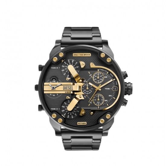 Diesel Mr. Daddy 2.0 DZ7312 Men's Chronograph Quartz Watch Black Stainless Steel Bracelet 57mm Diesel Mr. Daddy 2.0 DZ7312 Men's Chronograph Quartz Watch Black Stainless Steel Bracelet 57mm
