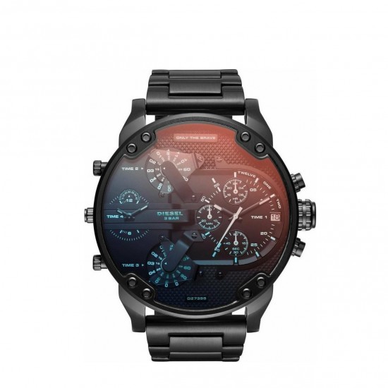 Diesel Mr. Daddy 2.0 DZ7395 Men's Chronograph Quartz Watch Multicolor Dial Black Stainless Steel Bracelet 57mm Diesel Mr. Daddy 2.0 DZ7395 Men's Chronograph Quartz Watch Multicolor Dial Black Stainless Steel Bracelet 57mm