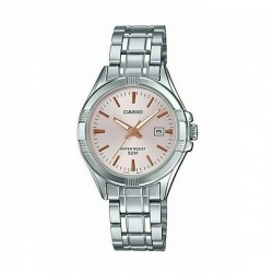 Casio Collection Women's Quartz Watch Pink Dial Silver Stainless Steel Bracelet 31.2mm