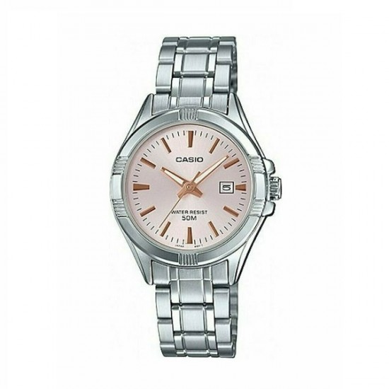Casio Collection Women's Quartz Watch Pink Dial Silver Stainless Steel Bracelet 31.2mm Casio Collection Women's Quartz Watch Pink Dial Silver Stainless Steel Bracelet 31.2mm