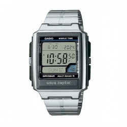 Casio Wave Ceptor WV-59RD-1AEF Men's Digital Radio-Controlled Watch Silver Steel Bracelet 39mm