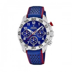 Festina Junior Collection F20458/2 Boys' Chronograph Quartz Watch Blue Dial Leather Strap 36.5mm Festina Junior Collection F20458/2 Boys' Chronograph Quartz Watch Blue Dial Leather Strap 36.5mm