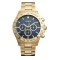 BOSS Ikon 1513340 Men's Chronograph Quartz Watch Blue Dial Gold Stainless Steel Bracelet 44mm