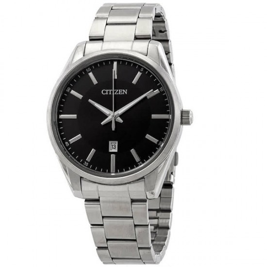Citizen Quartz BI1030-53E Ανδρικό Ρολόι Μπαταρίας Μαύρο Καντράν Ημερομηνία Ασημί Μπρασελέ 42mm Citizen Quartz BI1030-53E Ανδρικό Ρολόι Μπαταρίας Μαύρο Καντράν Ημερομηνία Ασημί Μπρασελέ 42mm