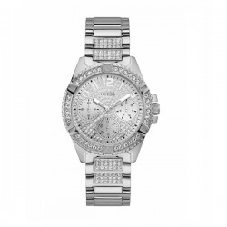 GUESS Lady Frontier W1156L1 Women's Multifunction Quartz Watch Silver Crystal Dial Steel Bracelet 40mm