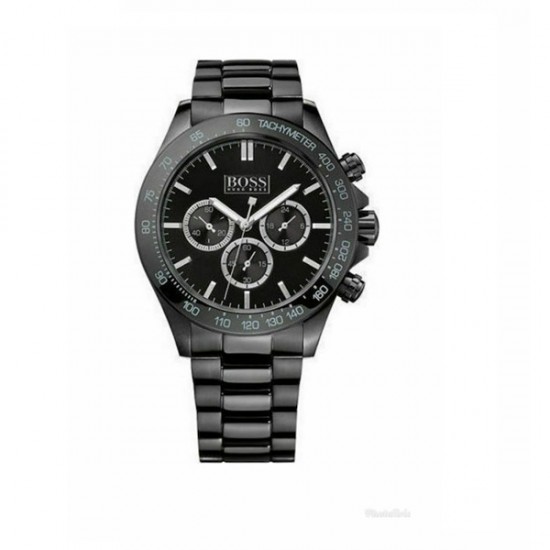 HUGO BOSS Ikon 1512961 Men's Chronograph Quartz Watch Black Dial Black Stainless Steel Bracelet 44mm HUGO BOSS Ikon 1512961 Men's Chronograph Quartz Watch Black Dial Black Stainless Steel Bracelet 44mm