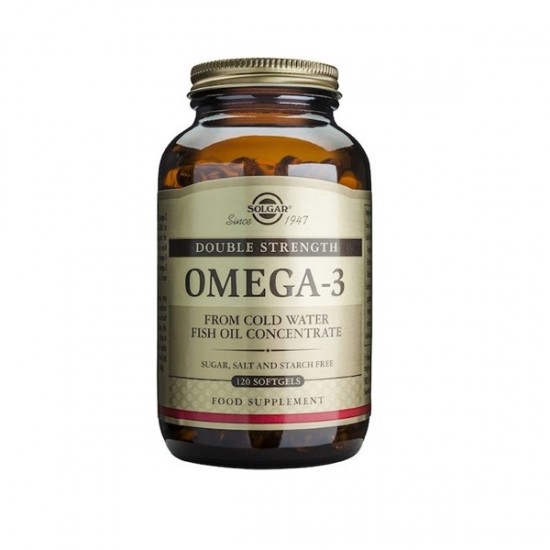 Solgar Omega-3 Double Strength Fish Oil EPA DHA 120 Softgels Solgar Omega-3 Double Strength Fish Oil EPA DHA 120 Softgels