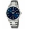 Festina Classics 20511/3 Ανδρικό Ρολόι Μπαταρίας Μπλε Καντράν Ημερομηνία Ασημί Ατσάλινο Μπρασελέ 39mm