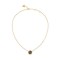 Guess Life In 4G JUBN02146JWYGBKT/U Women's Gold Necklace Black 4G Pendant Crystal Detail
