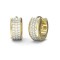 Guess Stylish Guess JUBE04583JWYGT/U Women's Gold-Plated Hoop Earrings Cubic Zirconia 12mm