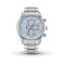 Citizen Eco-Drive AT8260-51M Men's Radio-Controlled Solar Chronograph Watch Ice Blue Dial Steel Bracelet 43mm
