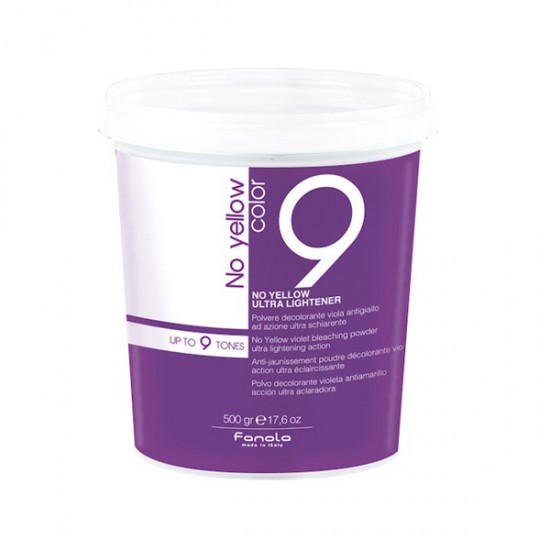 Fanola No Yellow Color Ultra Lighter Violet Bleaching Powder Up to 9 Levels 500gr