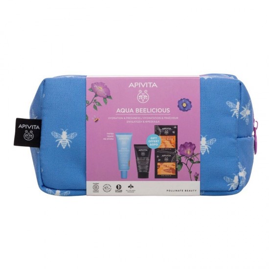 Apivita Hydration + Freshness Aqua Beelicious Healthy Glow Tinted Moisturizing Cream SPF30 40 ml + 2 Gifts