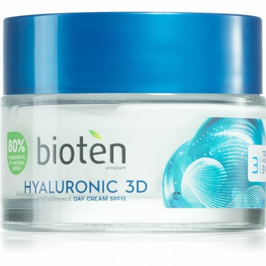 Bioten 3D Anti-Aging & Moisturizing Day Cream Suitable for All Skin Types with Hyaluronic Acid 15SPF 50ml