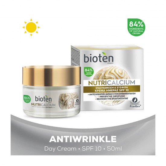 Bioten Nutricalcium Repairing, Anti-Aging & Moisturizing Day Cream Suitable for All Skin Types 10SPF 50ml