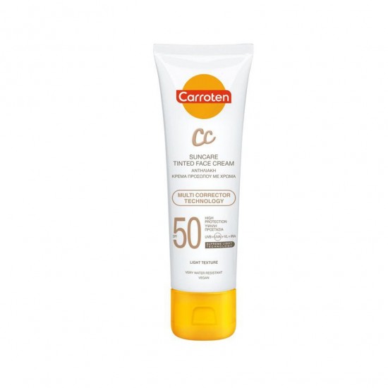 Carroten Waterproof Sunscreen Face Cream with CC Color with Matte Effect 50SPF 50ml