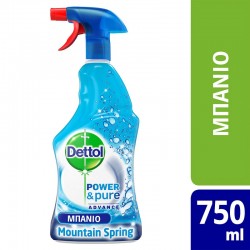 Dettol Power & Pure Advance Toilet Cleaner Spray with Mountain Spring Scent 750ml