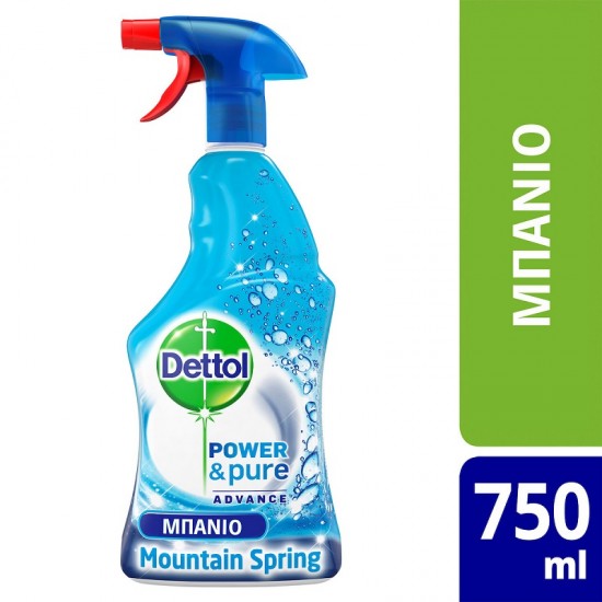 Dettol Power & Pure Advance Toilet Cleaner Spray with Mountain Spring Scent 750ml Dettol Power & Pure Advance Toilet Cleaner Spray with Mountain Spring Scent 750ml