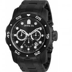Invicta Pro Diver0076, Men's Watch 48mm Chronograph Battery with Black Metal Bracelet Invicta Pro Diver0076, Men's Watch 48mm Chronograph Battery with Black Metal Bracelet