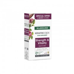 Klorane Keratin Caps Anti-hair loss dietary supplement 90 capsules.