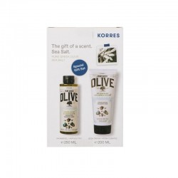 Korres Aegean Escape Shower Gel Pure Greek Olive Sea Salt 250 ml + Body Cream 200 ml Korres Aegean Escape Shower Gel Pure Greek Olive Sea Salt 250 ml + Body Cream 200 ml