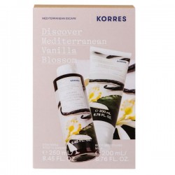 Korres Mediterranean Vanilla Blossom Set Refreshing Body Cleanser 250 ml + Body Shine 200 ml