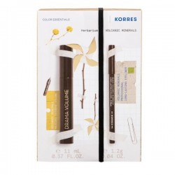 Korres SET Drama Volume No1 Black Mascara Extreme Volume 11ml & Volcanic Minerals Long Eye Pencil No1 Black 1.2g
